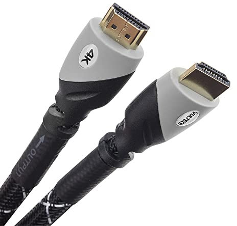 VulTech Cavo HDMI 2.0 1.8m (AA14302PRO) | 4K Ultra HD @60Hz, 3D, ARC | Nylon Intrecciato, Connettori Dorati | per PS5, Xbox, TV, Monitor, PC