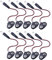 DollaTek 10Pcs 9V Batterie Connecteur Câble Clip avec 2.1 x 5.5 mm Mâle DC Alimentation Plug Type T pour Arduino