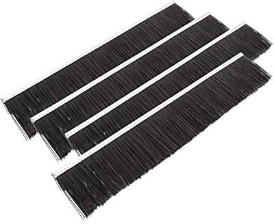 Wiltec Jeu 4x Brosse de rechange 55 cm – pour Balayeur à pelouse 105 cm – pour Balai ramasseur autoporté pour Tondeuse autoportée Tracteur de pelouse Nettoyeur de pelouse