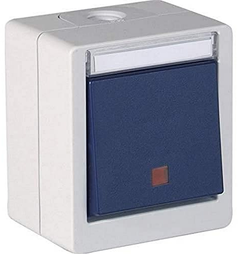 OPUS® RESIST Kontrollschalter Ausführung 3-fach Universalschalter Aus/Wechsel/Taster, Farbe hellgrau/stahlblau