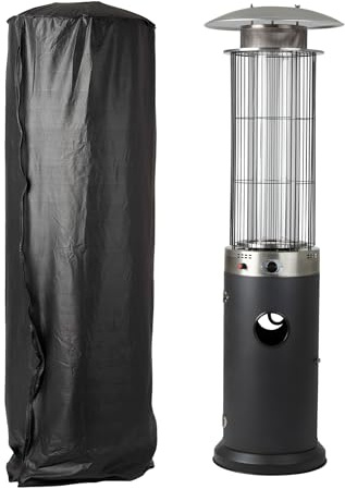 Full-Length Outdoor Vinyl Cover for Spiral Flame LPG Patio Heaters with 21 Round Reflectors
