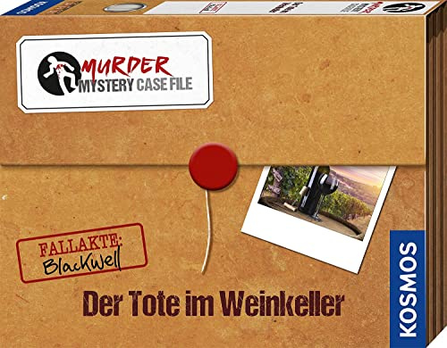 Kosmos Murder Mystery Case File - Der Tote im Weinkeller, Krimi-Spiel Set | Mit Beweismaterial und Hinweisen, löse einen spannenden Kriminalfall, Partyspiel, Gesellschaftsspiel ab 14 Jahre