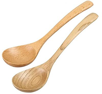 TOSSPER Grande Cuillère en Bois à Soupe Longue Poignée de Service - Ustensile de Cuisine