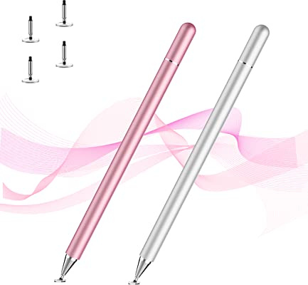 Active Stylus Pen for All Touch Screens, Kenkor Stylus Pen for Pad with Magnetic Cap, Universal Capacitive Pen for Nintendo Switch 2/ Android Pad Mini/Galaxy Note/Huawei (4 Interchangeable Tips)