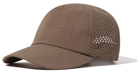 Clakllie Running Sport Cap Kappe Großer Kopf Outdoor Basecap Mesh Atmungsaktiv Baseballkappe Walking Cappy Baseball Cap Baseballkappen Sommermütze Herren,WBBC7-Khaki