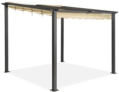Grindi - Garten Pergola Pavillon Terrassendach - Keros 3x2,9m - wasserdichtes & stabiles Sonnenschutz für Terrasse und Freistehender, Carport-Pavillon, Grillpavillon, Markise als Vordach für Haustür