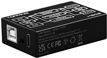 Topping HS02 USB 2.0 High-Performance Audio Isolator with USB-B and Type-C Inputs, Compatible with PCM32bit 768kHz DSD512 Native Low-Latency