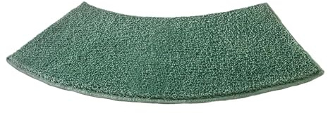 Easnea Quadrant Curved Bath Mat, Microfibre Corner Shower Mats Soft Corner Bath Mat Non Slip Bathtub Carpet Fan Shaped Foot Pads Corner Bath Tub Floor Carpet for Quadrant Shower Stall (Green)