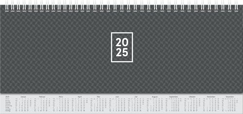 BRUNNEN Querterminbuch Modell 772 (2025), 2 Seiten = 1 Woche, 297 × 105 mm, 112 Seiten, Karton-Einband mit verlängerter Rückwand, schwarz