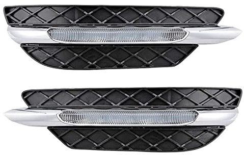 Daily Line Lampengitter-Kit, LED-Tagfahrlicht, DRL, Nebelscheinwerfer-Baugruppe, kompatibel mit Mercedes-Benz 2012–2014 W204 C-Klasse C250 C300