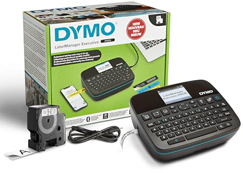 DYMO LabelManager Executive 640 CB Impresora de Etiquetas portátil | Dispositivo de rotulación Compacto con Teclado QWERTZ | Conectividad Bluetooth y USB | Etiquetas D1 compatibles
