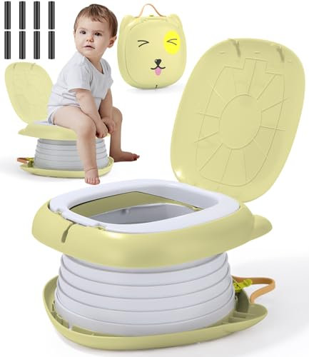 HYSINSE Toilette Réducteur Enfant WC Petit Pot Voyage Siège Rehausseur Cuvette Bébé Sac Garçon Fille Intérieur Extérieur