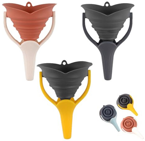 Imbuto Cucina,Mengger 3 Pezzi Imbuti Pieghevoli in Silicone,Imbuto Piccolo Multifunzione,Mini imbuto Portabilità,Adatto per il Trasporto di Liquidi Polveri e Granuli(Multicolore)