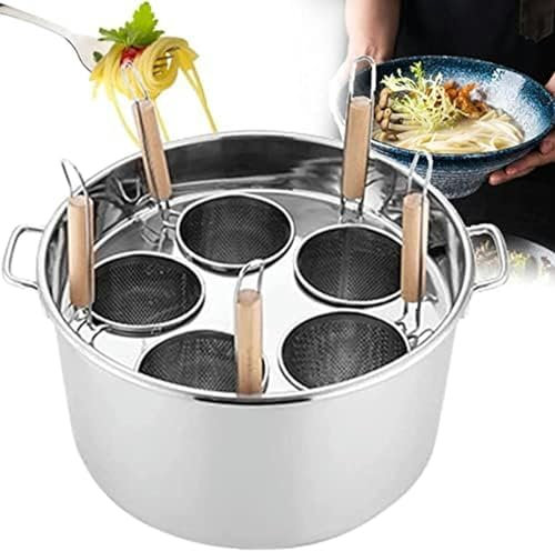 CVNIMV Ollas para cocinar Fideos, Olla para Pasta de Acero Inoxidable, Juego para cocinar Pasta con colador, Olla para cocinar al Vapor en restaurantes, Utensilios para cocinar Pasta