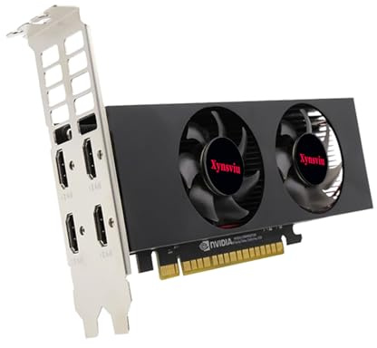 Xynsviu GTX1050 Ti 4GB GDDR5 4 HDMI 4K 60Hz Scheda Grafica Multi Monitor | 4 schede HDMI per ufficio multi-schermo, trading e digital signage; supporta fino a 3840x2160 60Hz