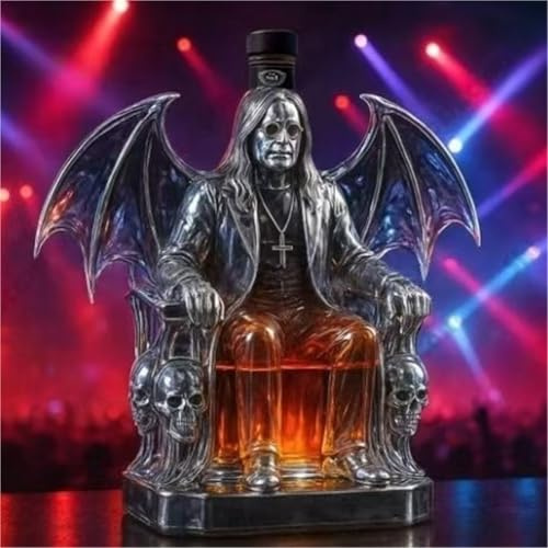 Decanter Whisky - Art Scultura Statua, Statua Artistica Con Decanter Per Whisky Nero 3D Da 300 Ml, Bottiglia Di Vino Da 10 Once A Forma Di Ala, Divertente Statuas Con Bottiglie Di Vino Vuote(B)