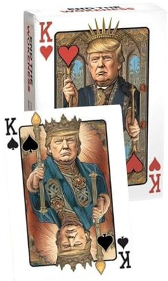 ZYMIADOU Jeu de cartes politiques pour les fêtes et les rassemblements avec un ami - Cartes de jeu de poker politiques uniques à collectionner
