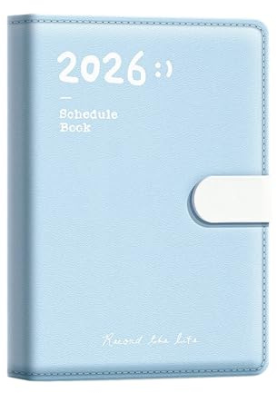 Planificador de vida laboral 2026, diario de viaje, cuaderno de tamaño compacto, sistemas de seguimiento de tareas, escritura suave, planificador diario de trabajo