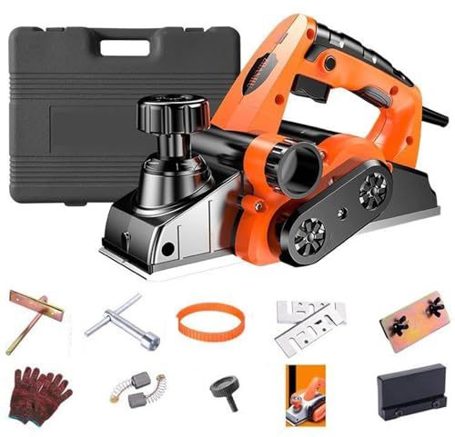 Electric Hand Planer, 1800W, Aluminum Body, Adjustable Cutting Depth, Multifunctional with Two-Way Dust Removal