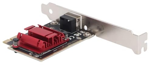 RASTKY Scheda Gigabit Ethernet PCIe 2.5G Trasmissione Veloce Compatibile con più Sistemi Supporta Wake on LAN Full Duplex, Half Duplex RJ45 1 Scheda di Rete