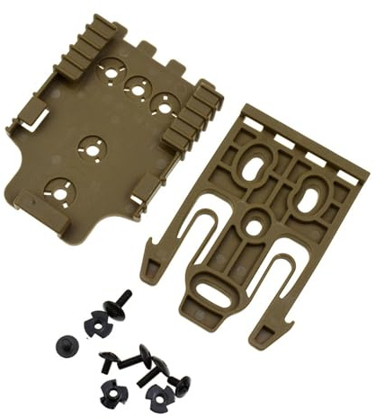 Qls Kit Kit Sistema Di Bloccaggio Rapido Con Piastra Ricevitore Qls 19 E Qls 22 For Fondina Da Lavoro A Connessione Rapida E Accessori(Tan)