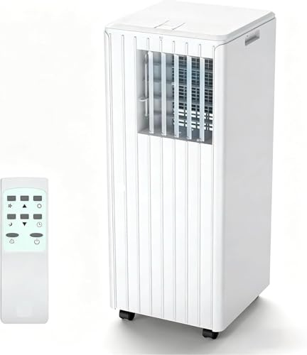 Condizionatore portatile 3 in 1 da 9000 BTU – Raffreddamento, ventilazione e deumidificatore da 42 l/giorno – 2 velocità, timer 24 ore, telecomando, silenzioso, per casa, ufficio