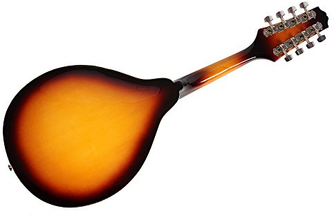 Vroomoto Mandolina Expert Avanzado Habilidad 8 Cuerdas Tilo Sunburst Instrumento Musical Fácil de Tocar Puente Ajustable Diapasón de Palisandro Cuerda Acero Afinador Níquel para