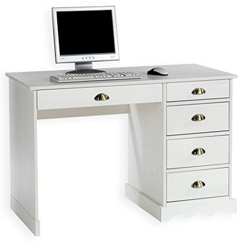 IDIMEX Schreibtisch Bürotisch Colette, weiß, Landhausstil