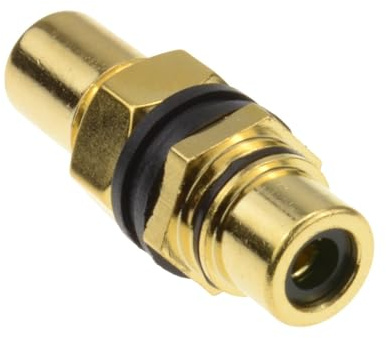 Cinch Chinch Panel Montage Buchse Durch Adapter Schwarz Audio Video Vergoldeten