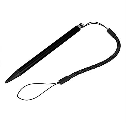 ASHATA Springseil Touchscreen Stift,Tragbar Praktisch Touch Pen Anti-Kratzer Hochempfinglich Eingabestift Touch Screen Stylus Kompatibel mit Resistiven Touchscreen-Geräten (Schwarz)