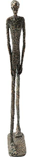 Kare Design Deko Objekt Art Man Bronze, Dekofigur, Skulptur, Tischaccessoires, Deko Figur fürs Wohnzimmer, Flur, Schlafzimmer, Accessoire, Deko für Regale oder Sideboards, 79x25x11 cm (H/B/T)