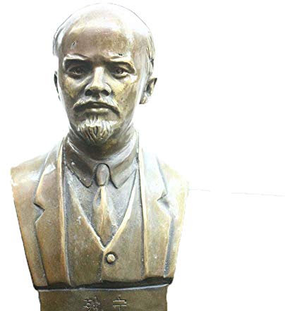 Fashion158 Chinesische Fengshui-Statue aus Messing, Buddhistischer Tempel, Lenin-Kopf-Skulptur