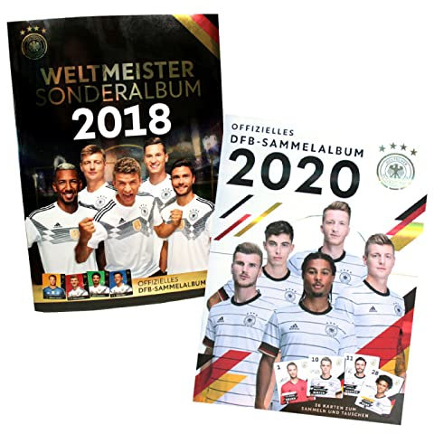 CAGO EM 2020 REWE + WM 2018 REWE Sammelkarten - je 1 leeres Sammelalbum + Collect-it Sleeves Hüllen