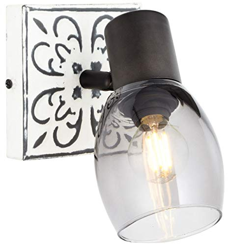 Brilliant Tolosa Wandstrahler creme/rauchglas 87010/75