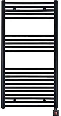 ECO RADIATEUR Sèche Serviette électrique Noir 1175Htx600L, 600 W