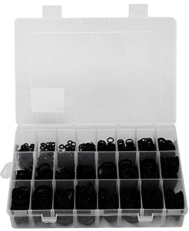 O-Ring 740 Stück Nitrilkautschuk Unterlegscheiben Schwarze Dichtungs Ringe Unterlegscheiben Dichtungen Sortiments Satz Isolierende Rohrleitungen O-Ring Dichtungen Sortiertes Set