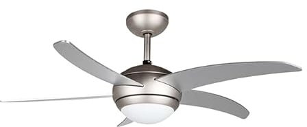 Suinga Ventilatore da soffitto con luce e telecomando, 5 pale, diametro 112 cm, potenza 55 W, 3 velocità