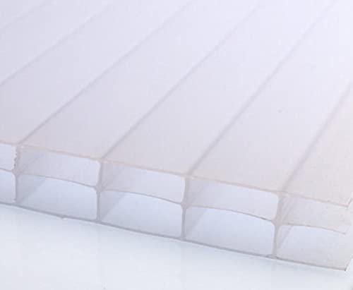 Polycarbonat | Hohlkammerplatte | PC Stegplatte | 16mm Stärke | 980mm & 1200mm | klar/farblos | opal/weiß | bronze | X-Struktur | 3-Fach | 2-Fach Struktur (1200 x 3500 mm, 3-Fach - weiß/opal)