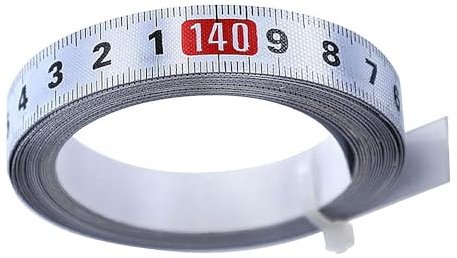3M Self Adhesive Measuring Tape Stainless Steel Metric Ruler Tape – Peel & Stick Tape Measure with Adhesive Backing for T-Track, Router Table, Table Saw, Mitre Saw, Band Saw & Woodworking