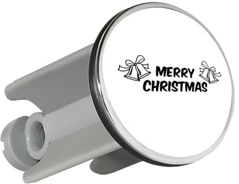 Huuraa Waschbeckenstöpsel Merry Christmas Glocken Geschenk 4cm für Waschbecken Abflussstopfen Merry Christmas Geschenkidee