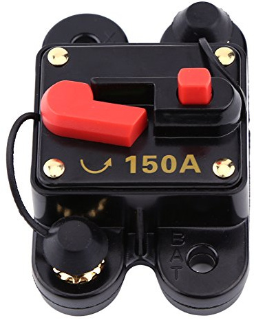 Dioche Schutzschalter, Sicherung 12V, Gleichstrom mit Auto Reset Leistungsschalter für Autos, Boote, Wohnmobile und Motorräder(150 A)