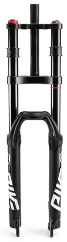 TS TAC-SKY Mountainbike Doppelschulter-Luftgabel 27,5 29 Zoll Magnesiumlegierung MTB-Federgabel 150 Mm Federweg 100 * 9 Mm Schnellspanner (Color : 27.5 Black)