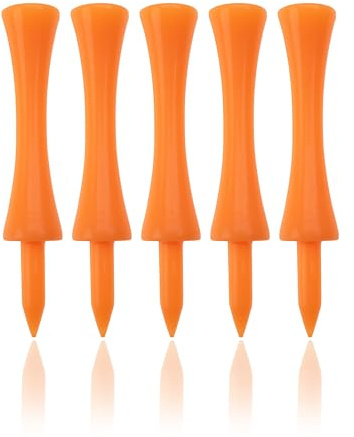 ECADDIE Orange Golf-Tees, 70 mm (100 Stück) – leuchtend orange Castle Golf-Tees – langlebige lange Golf-Tees aus Kunststoff – Castle Tees Golfzubehör – Orange Tees Golf-Tees Driver zum Spielen und