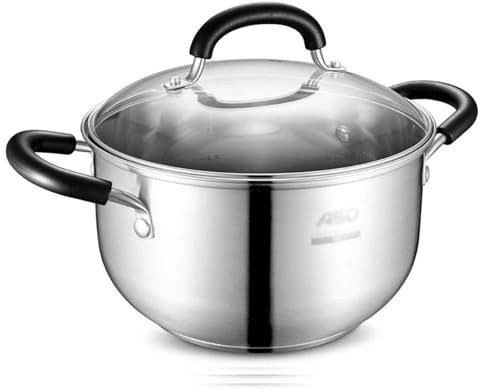 Olla Sopera Grande Con Tapa - Olla Para Sopa, Olla De Acero Inoxidable 304, Olla De Sopa Para Guisar En El Hogar, Olla Fácil De Limpiar, Para Estufa De Gas/cocina De Inducción (3/4/6 L) ( Size : 4L )
