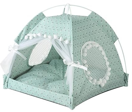 Katzenbett Haustierbett Katzen- Und Hundezelt, Verdickt, Wetterfest, Faltbar, Katzenzelt, Haustierzelt Für Katzen, Hunde, Reisen, Camping Hundesofa Schlafen (Color : A, Size : 50 * 50cm)
