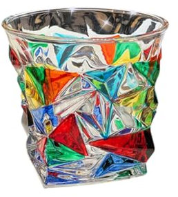 CTForest Bicchieri Colorati Vetro Acqua, Bicchieri per acqua lavabili, Bicchieri Acqua in Vetro, Adatti per Feste, Bar e caffè, Come Contenitori per Bevande e Articoli Regalo