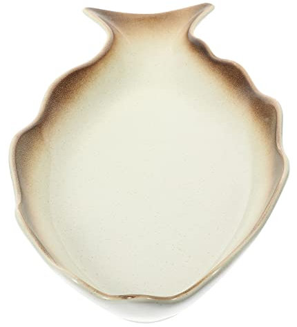FUNOMOCYA Ceramic Steamed Fish Tray Japanese Style Fish Serving Dish Home Snack Dish Practical Pastry Plate Food Steamer Plate for Restaurant Use