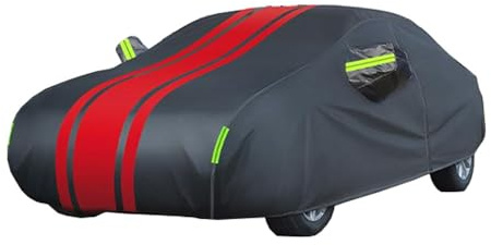 PWBYU Autoabdeckung für Mercedes-Benz GLS SUV (X167) 2020 2021 2022 2023,Oxford-Stoff Autogarage Abdeckung Wasserdicht Auto-Abdeckung Sonnenschutz Autoplane,A/BlackRed