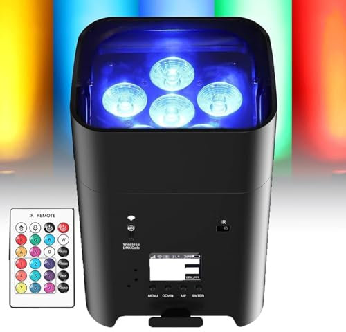 Disco-ljus 8800 mAh inbyggt batteri scenljus med APP och DMX-kontroll, lämplig för DJ, danshall, KTV, fest