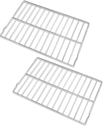 2Pcs Upgraded 304 Stainless Steel 316496201 316496202 Oven Rack Replacement for Frigidaire GE Stove. 24.2x16 Oven Rack - For Standard 24.25 Ovens【First Step to Perfect Fit】Measure Before You Order